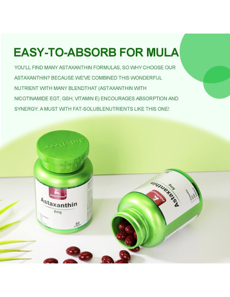 Astaxantina 6 mg JulyDeer - 60 Geles Blandos Antioxidantes