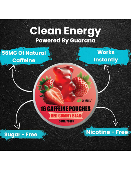 Pouches de Energía LyvWel 56mg - 6 Sabores, 96 Pouches