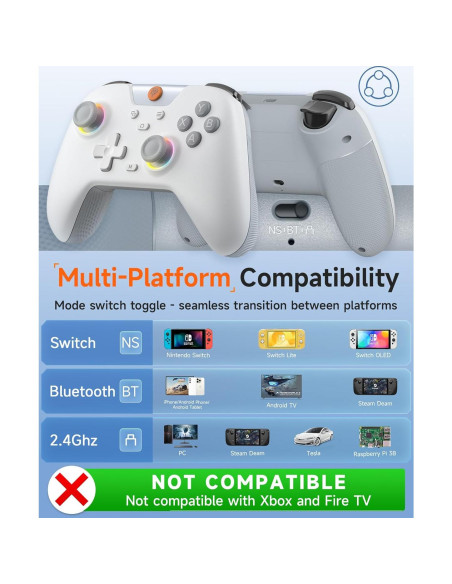 Controlador Inalámbrico EasySMX X05 para PC y Android - RGB Controlador Inalámbrico EasySMX X05 para PC y Android - RGB