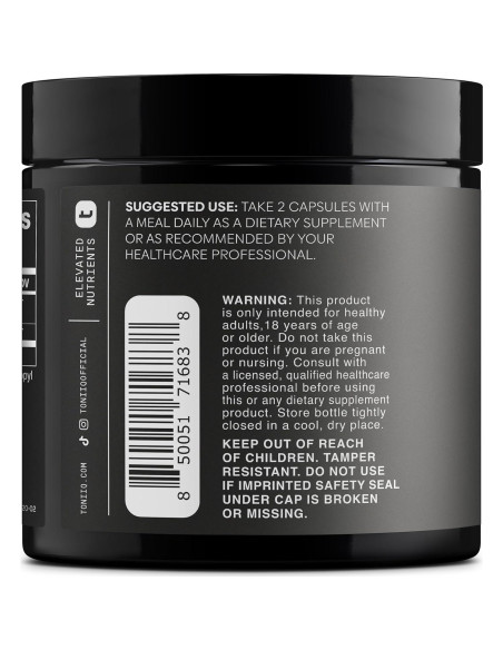 Extracto de Alcachofa Toniiq 15:1 120 Cápsulas Veganas 5% Cinarina