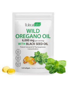Aceite de Orégano Orgánico QYCOTXYR 120 Cápsulas 6000mg