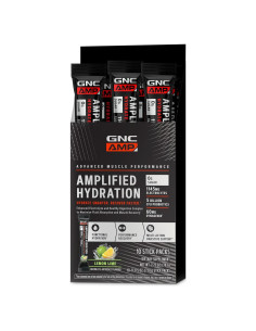 GNC AMP Hidratación Amplificada Limón Lima 10 Stick 36g