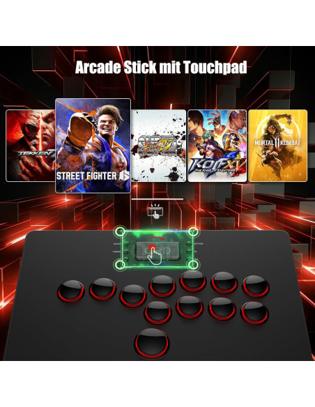 Controlador Arcade Inalámbrico QRD Maestro S3 para Consolas