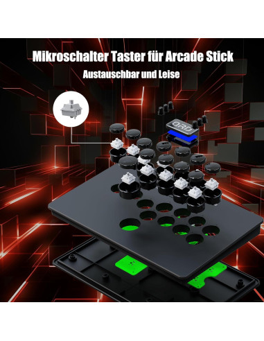 Controlador Arcade Inalámbrico QRD Maestro S3 para Consolas