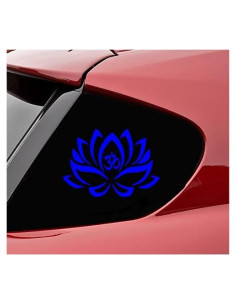 Calcomanía de Vinilo Slap-Art Flor de Loto Azul 12.7x8.9cm