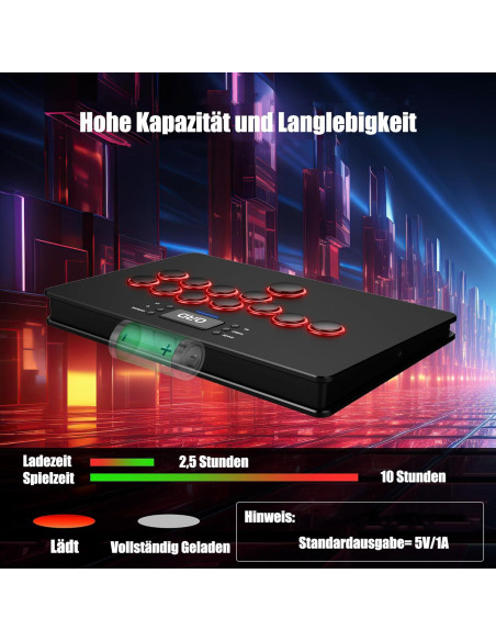 Controlador Arcade Inalámbrico QRD Maestro S3 para Consolas