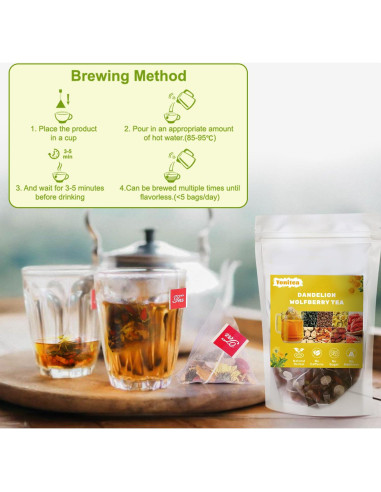 Té Orgánico de Diente de León y Goji Yonitea - 15 Bolsitas