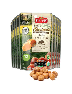 Castañas Peladas y Asadas Orgánicas Gefen 85g - Paquete de 12