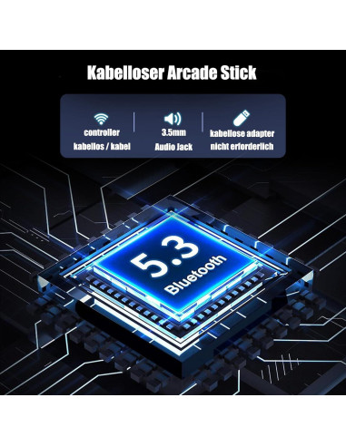 Controlador Arcade Inalámbrico QRD Maestro S3 para Consolas