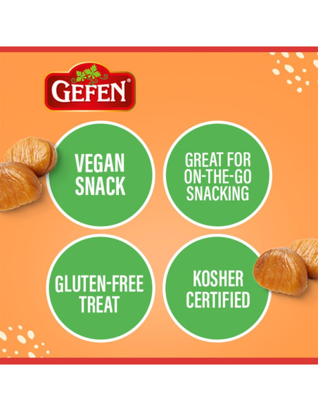 Castañas Peladas y Asadas Orgánicas Gefen 85g - Paquete de 12