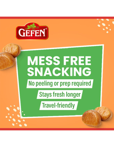 Castañas Peladas y Asadas Orgánicas Gefen 85g - Paquete de 12