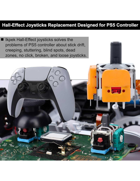 Joystick de Efecto Hall Ikpek para Controlador PS5 - 4 Piezas