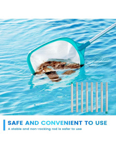 Skimmer de piscina Loiyadn con red de malla fina 203.2 cm 2