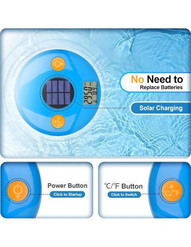 Probador de Sal YINMIK Flotante para Piscinas - Medidor Digital de Salinidad y Temperatura IPX8