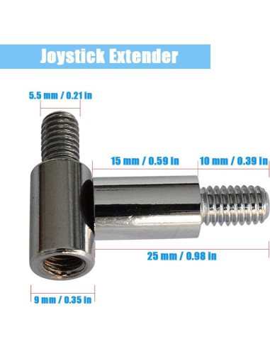Extensor Joystick Arcade Koofull 4 Pcs 15mm Accesorios