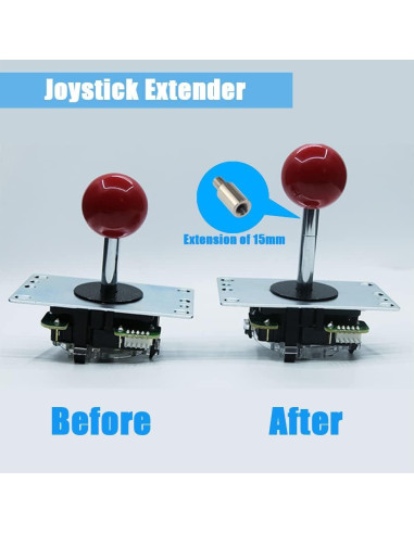 Extensor Joystick Arcade Koofull 4 Pcs 15mm Accesorios