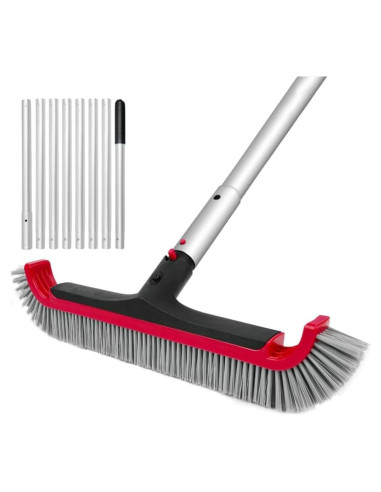 Cepillo de piscina Poolvio con palo ajustable 3.05 m