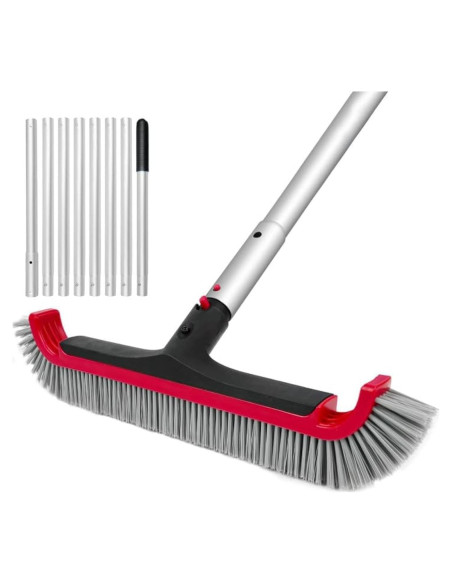 Cepillo de piscina Poolvio con palo ajustable 3.05 m