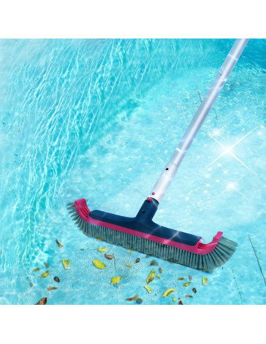 Cepillo de piscina Poolvio con palo ajustable 3.05 m