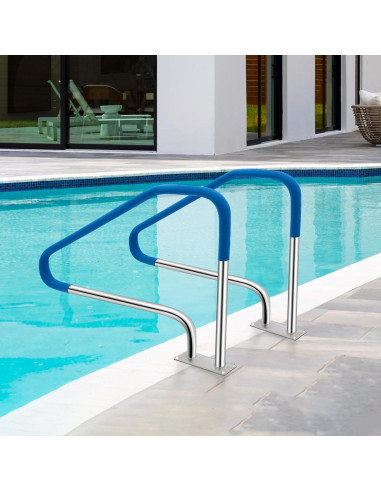 Pasamanos de piscina GarveeLife 49.4x34" acero inoxidable 304