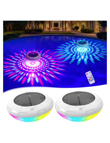 Luces Flotantes Solares Cootway RGB 16.5 cm con Control Remoto