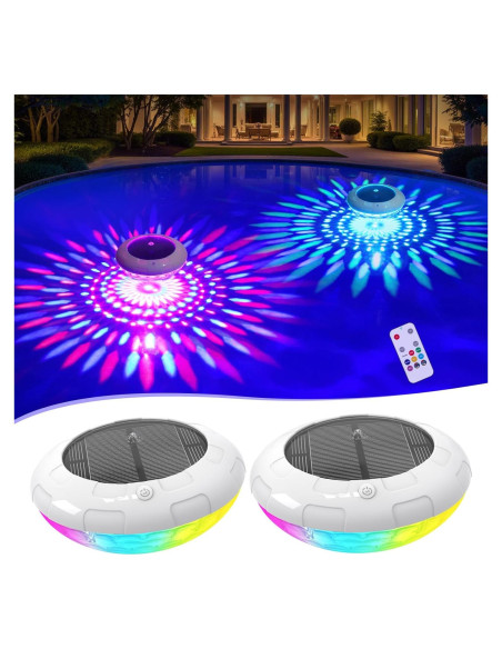 Luces Flotantes Solares Cootway RGB 16.5 cm con Control Remoto