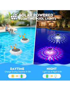Luces Flotantes Solares Cootway RGB 16.5 cm con Control Remoto 2