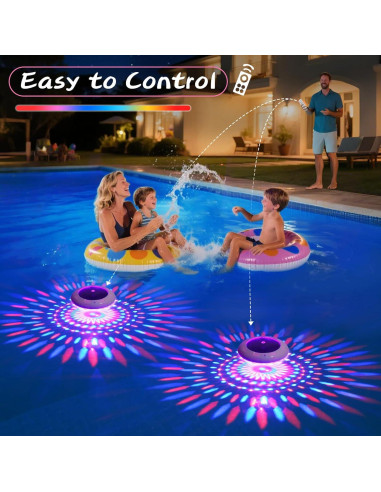 Luces Flotantes Solares Cootway RGB 16.5 cm con Control Remoto