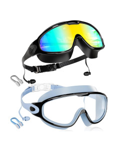 Gafas de Natación Aegend para Niños con Tapones Antivaho UV