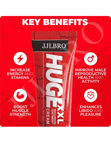 Crema de Aumento Masculina JJLBRO 100ml - Gel de Fuerza Extra