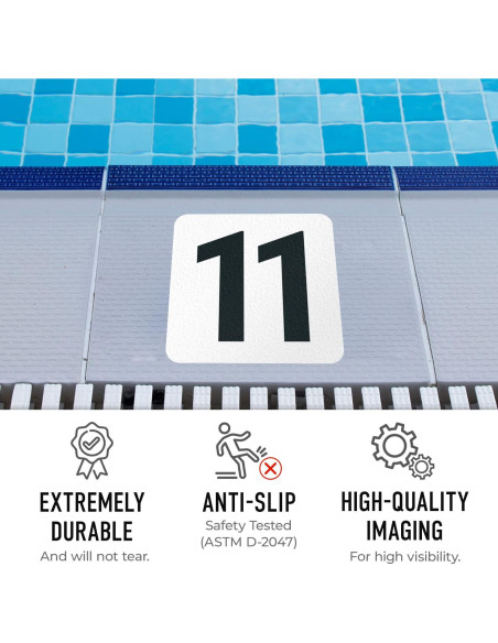 Marcador de Profundidad para Piscina Sigo Signs 15.24x15.24 cm