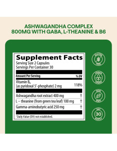 Suplemento de Ashwagandha 800mg WONDER FAMILY - 60 Cápsulas 2