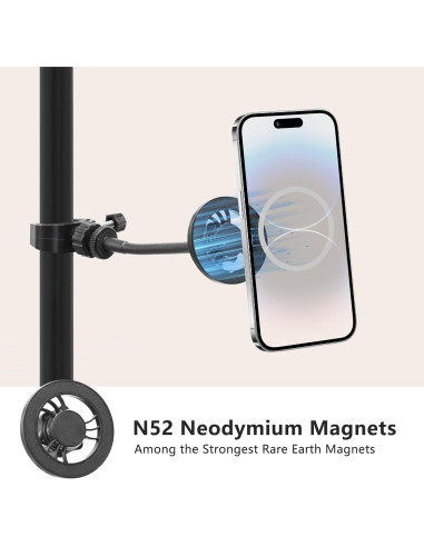Soporte para Teléfono con Micrófono Magnético Gooseneck Ajustable