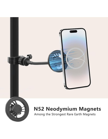 Soporte para Teléfono con Micrófono Magnético Gooseneck Ajustable