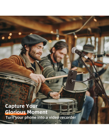 Soporte para Teléfono con Micrófono Magnético Gooseneck Ajustable