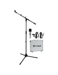 Paquete Micrófono Vocal Pro Diamond Rockville RMC-ICE + Soporte RVMIC1
