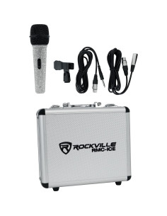 Paquete Micrófono Vocal Pro Diamond Rockville RMC-ICE + Soporte RVMIC1 2