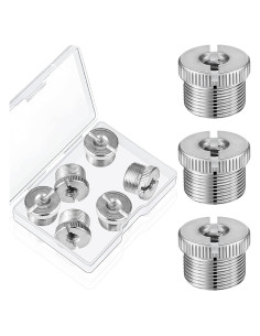 6 Adaptadores de Tornillo Micrófono 5/8 a 1/4 Hotop Plata