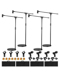 Juego de 4 Soportes de Micrófono Relaxweex Ajustables