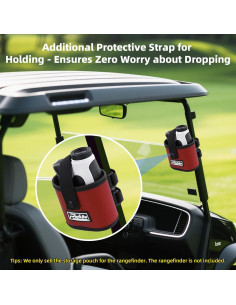 Soporte para Medidor de Distancia de Golf Roykaw Rojo 2