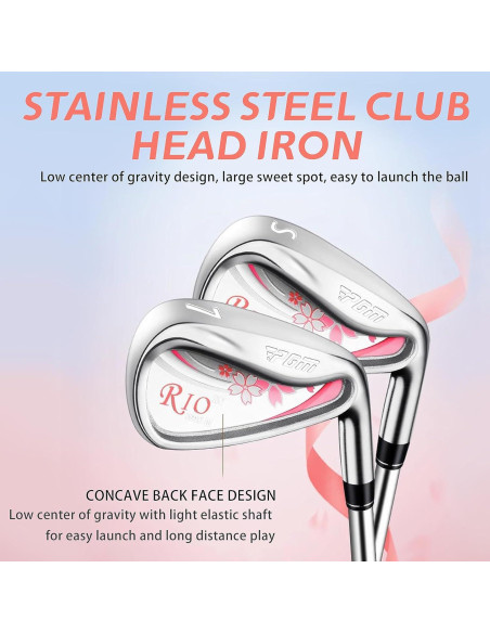 Conjunto de Palos de Golf PGM para Mujeres 4 Piezas Grafito