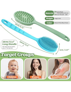 Esponja de Espalda GEENOA de Silicona con Cabezas Desmontables 2