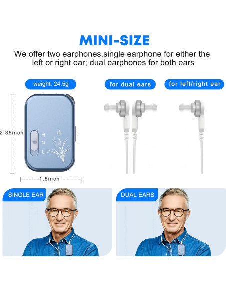 Audífonos Amplificadores de Sonido KIKEANG J-101 para Mayores