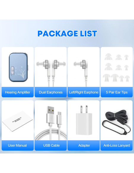 Audífonos Amplificadores de Sonido KIKEANG J-101 para Mayores