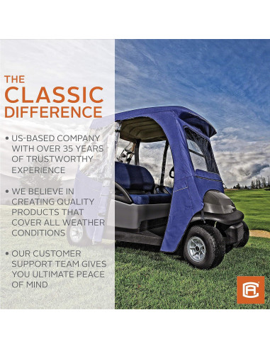 Cubierta para Carro de Golf Classic Accessories Beige 2-Persona