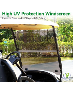 Parabrisas Tinteado Panglong para Carro de Golf 2004-Up 95.49x86.25cm 2