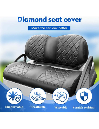 Fundas de Asiento de Vinilo NOKINS para Carro de Golf Club Car