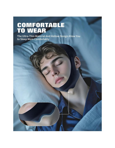 Correa para Barbilla Anti Ronquidos NNSRR CPAP Ajustable