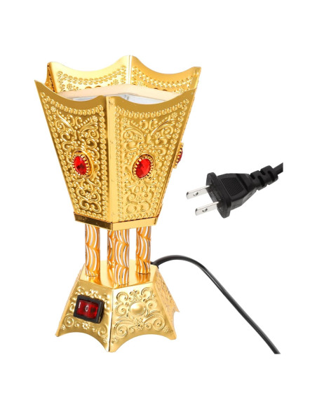 Quemador de Incienso Eléctrico Beavorty Dorado 16.99x11.48cm
