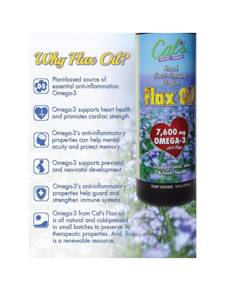 Aceite de Linaza Prensado en Frío Stengel 473 ml Omega-3